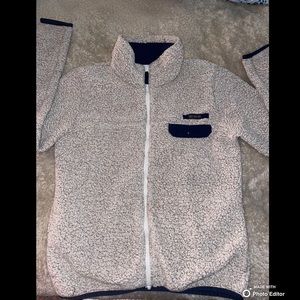 Columbia Fire Side Sherpa Zip Up Fleece Ivory Chalk Jacket Pullover size Small